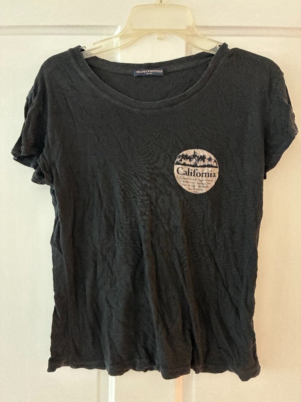 Brandy Melville California 2015 Black Graphic Tee One Size